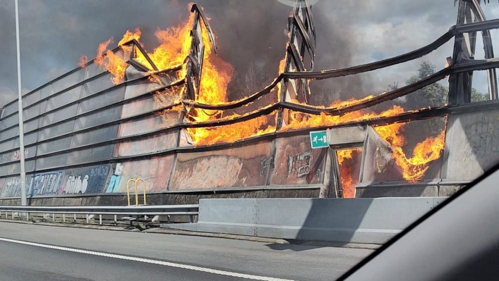 Police issue 30 fines for filming burning A10 noise barrier