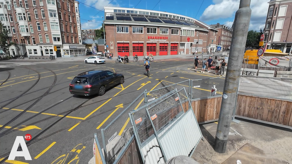 Chaotic scenes at complex Marnixstraat detour: "I was almost hit"