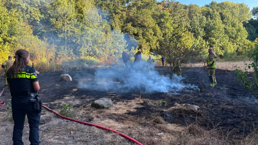 Nature area burns down in Bennebroek