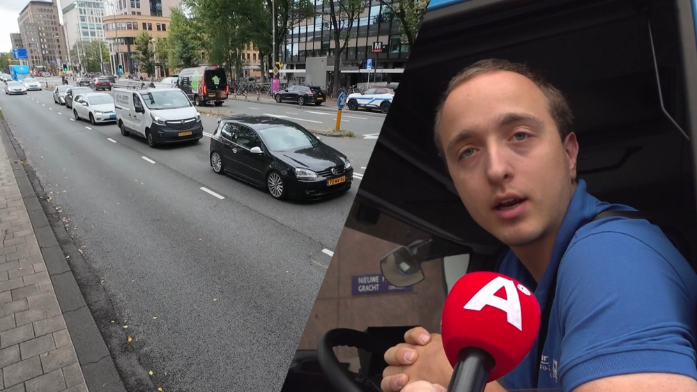 Traffic jams on narrowed Weesperstraat: "Everything is much slower, you're stuck more often"