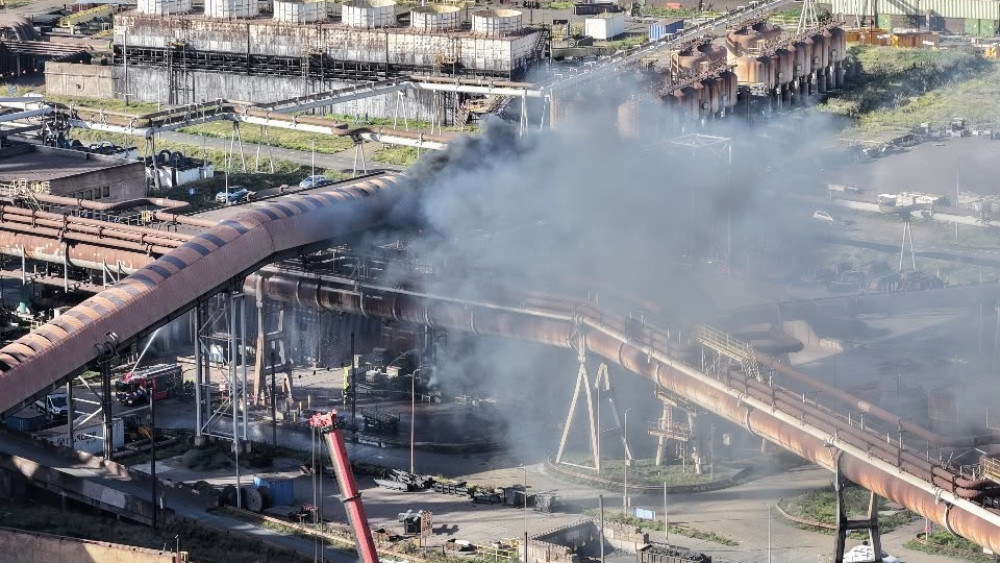 Grote brand bij Tata Steel, transportband in de fik Home