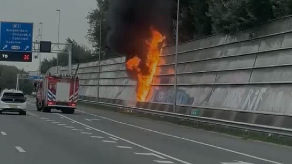 Sound barrier on A10 West catches fire again