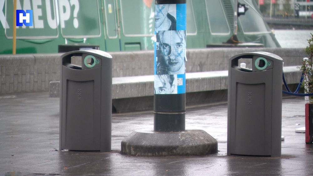 New trash can unveiled at Amsterdam Central: separate slot for deposits and sturdier latch