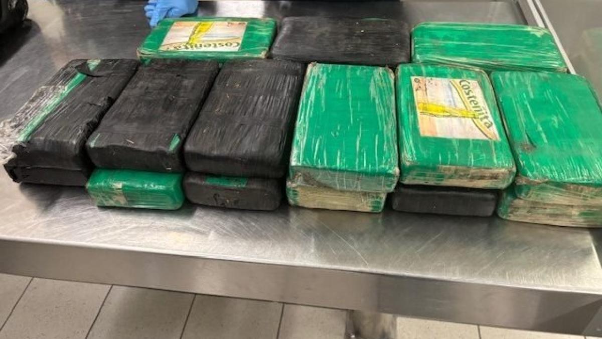 Douane onderschept 18 kilo cocaïne van bemanningslid uit Mexico