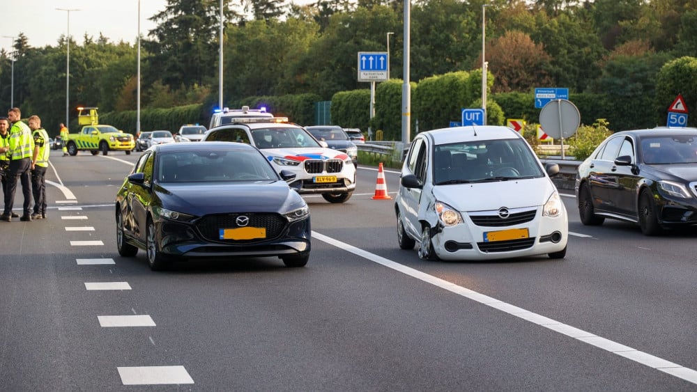 Traffic jam on A1 at Hilversum-Noord due to accident