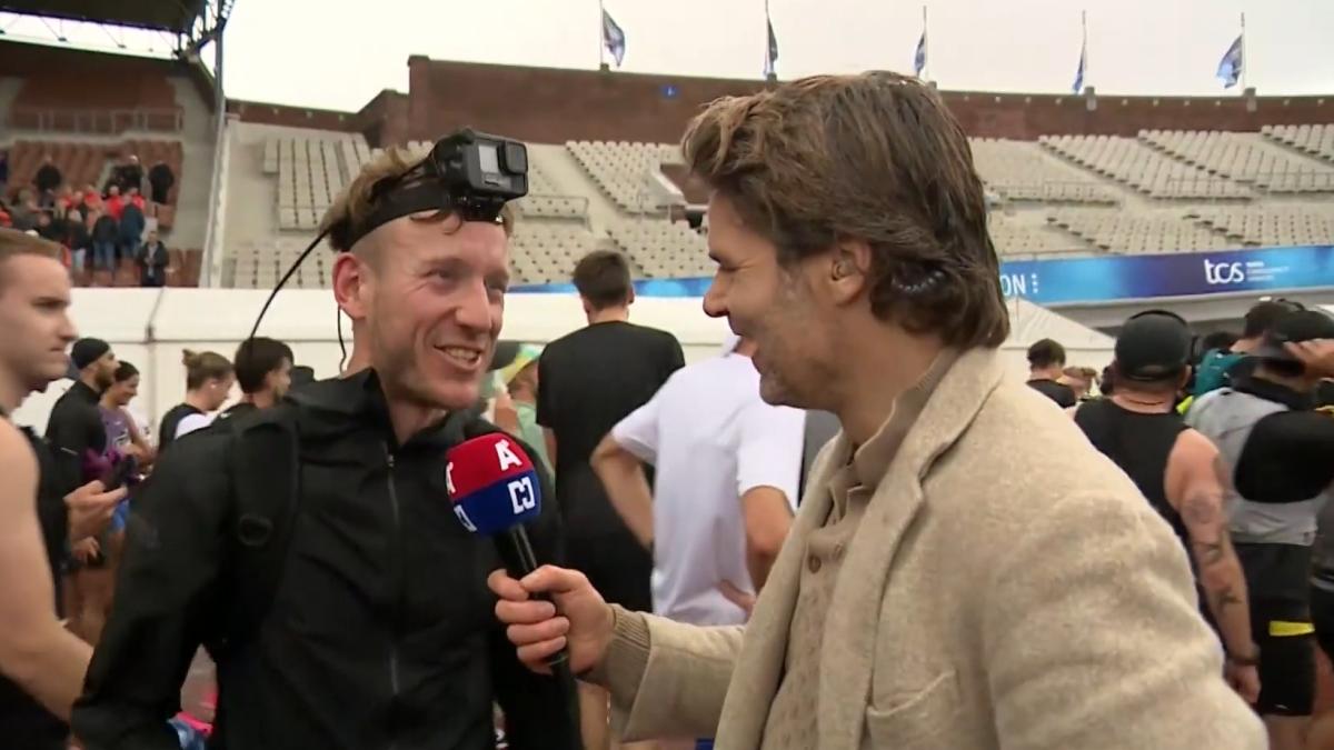 Na Spartathlon rent Rick nu de Amsterdam Marathon met camera op zijn hoofd