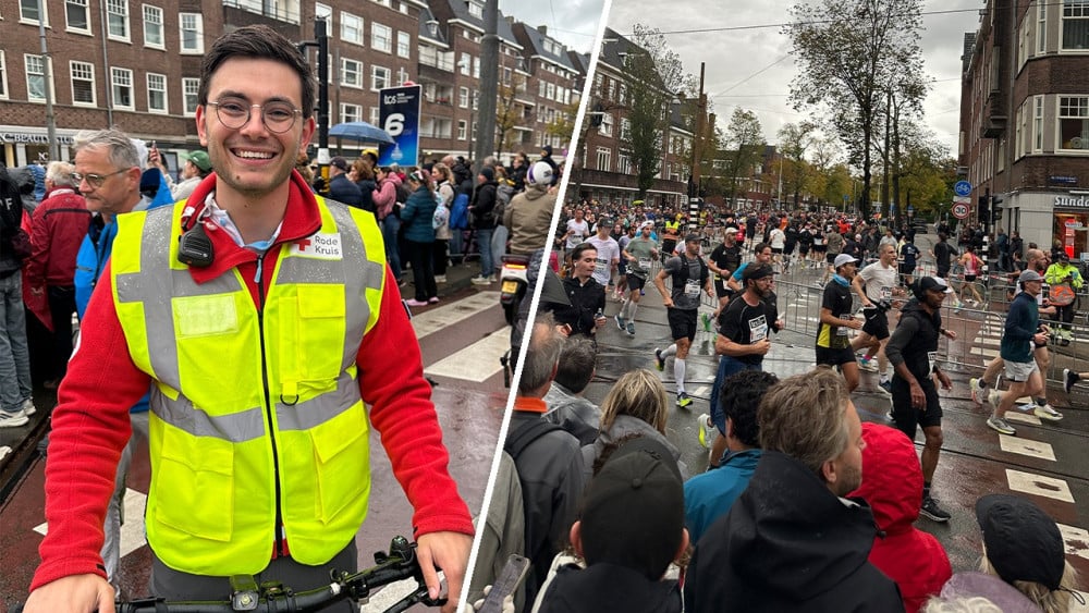 Aid worker Tim has been volunteering at Amsterdam Marathon for nearly nine years
