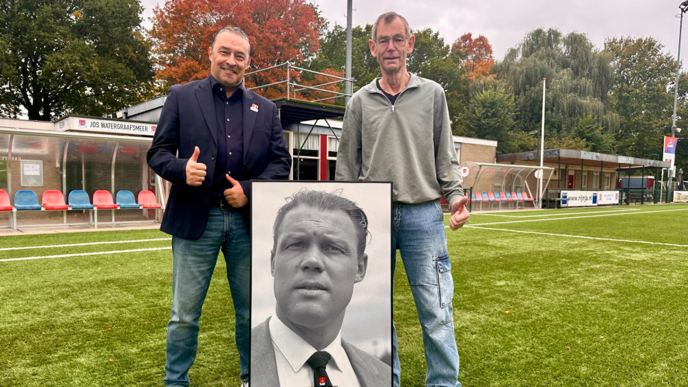 Even a photo of Rinus Michels travels to JOS Watergraafsmeer's unique cup match